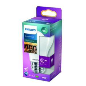 Philips Pære LED 60W SceneSwitch stor sokkel mat