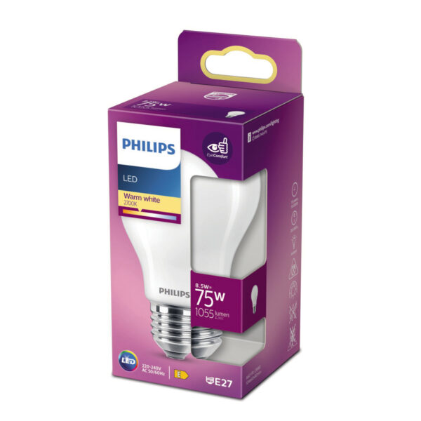 Philips LED Classic standard, 75W Stor sok 1 pak