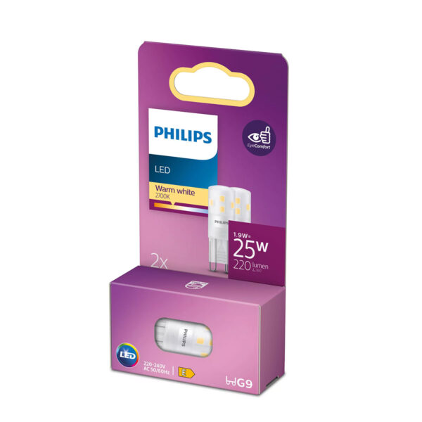 Philips LED 25W G9 | 2 stk.