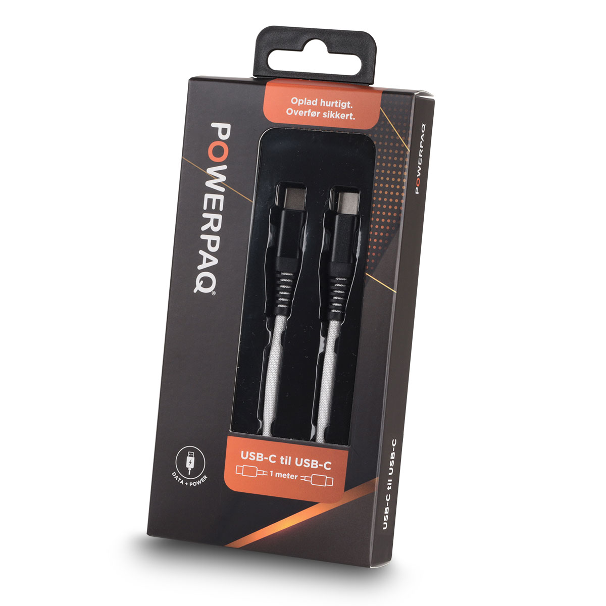 USB-C til USB-C | Lade- og datakabel | PowerPaq