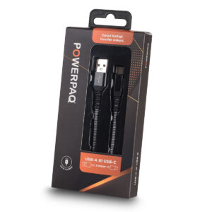 USB-A til USB-C | 2 meter | Lade- og datakabel | PowerPaq