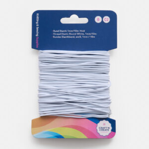 Rund Elastik 1Mm/10M White