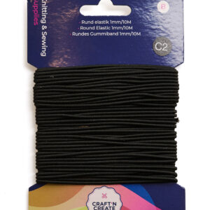 Rund Elastik 1Mm/10M Black