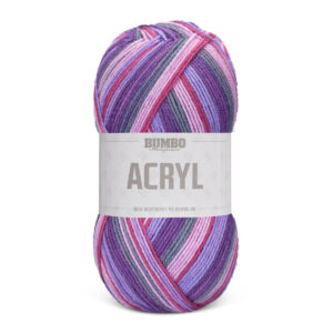 Bumbo Acryl Print Fv. 119 Bfl Lyserød/Lilla/Grå, 150g