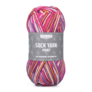 Bumbo Strømpegarn Fv. 191 Print Bfl Ild, 50g