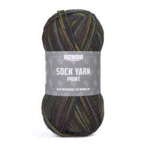 Bumbo Strømpegarn Fv. 196 Print Bfl Pink Bark, 50g