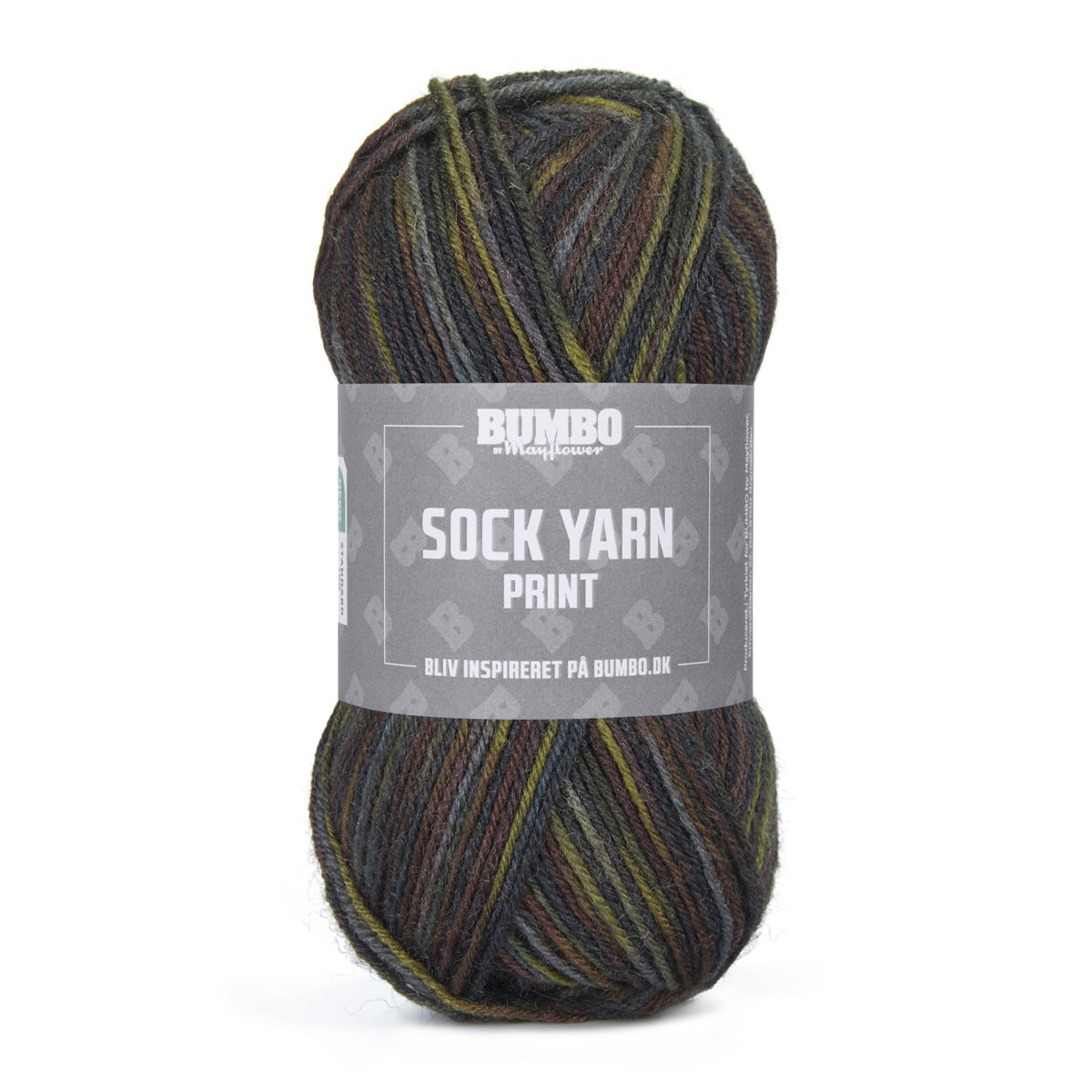 Bumbo Strømpegarn Fv. 196 Print Bfl Pink Bark, 50g