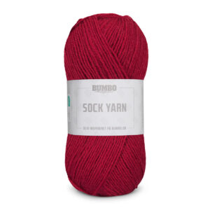 Bumbo Strømpegarn Fv. 2027 Bfl Mørk Rød, 50g