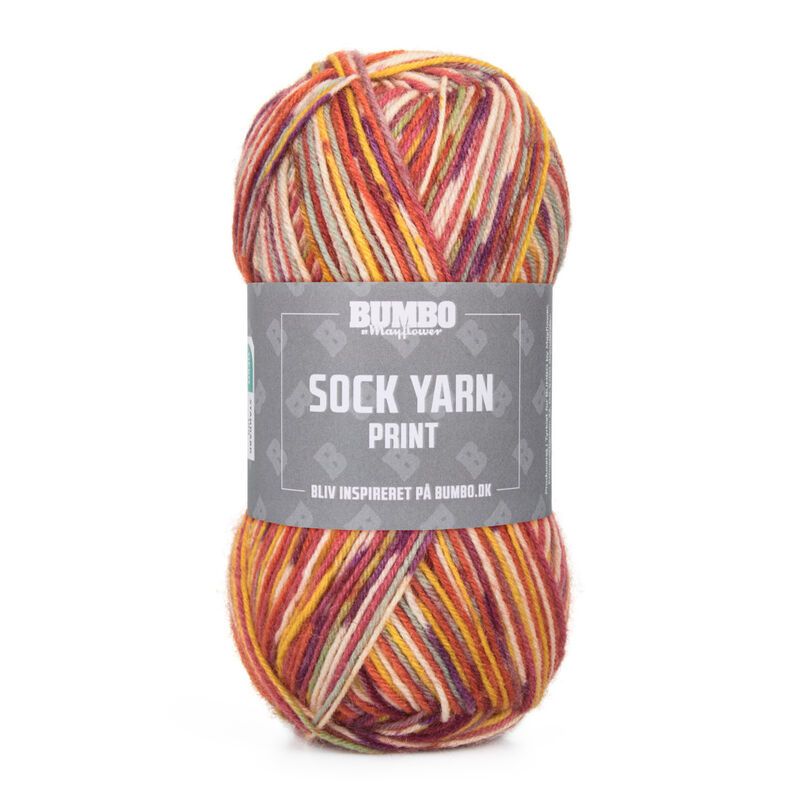 BUMBO SOCK YARN PRINT | 198 Flammehav | 50 g