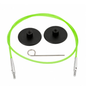 KnitPro Wire til Udskiftbare Rundpinde | 60 cm | Neongrøn