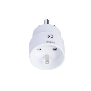 Adapter fra DK m/j til Schuko hvid | E-Line