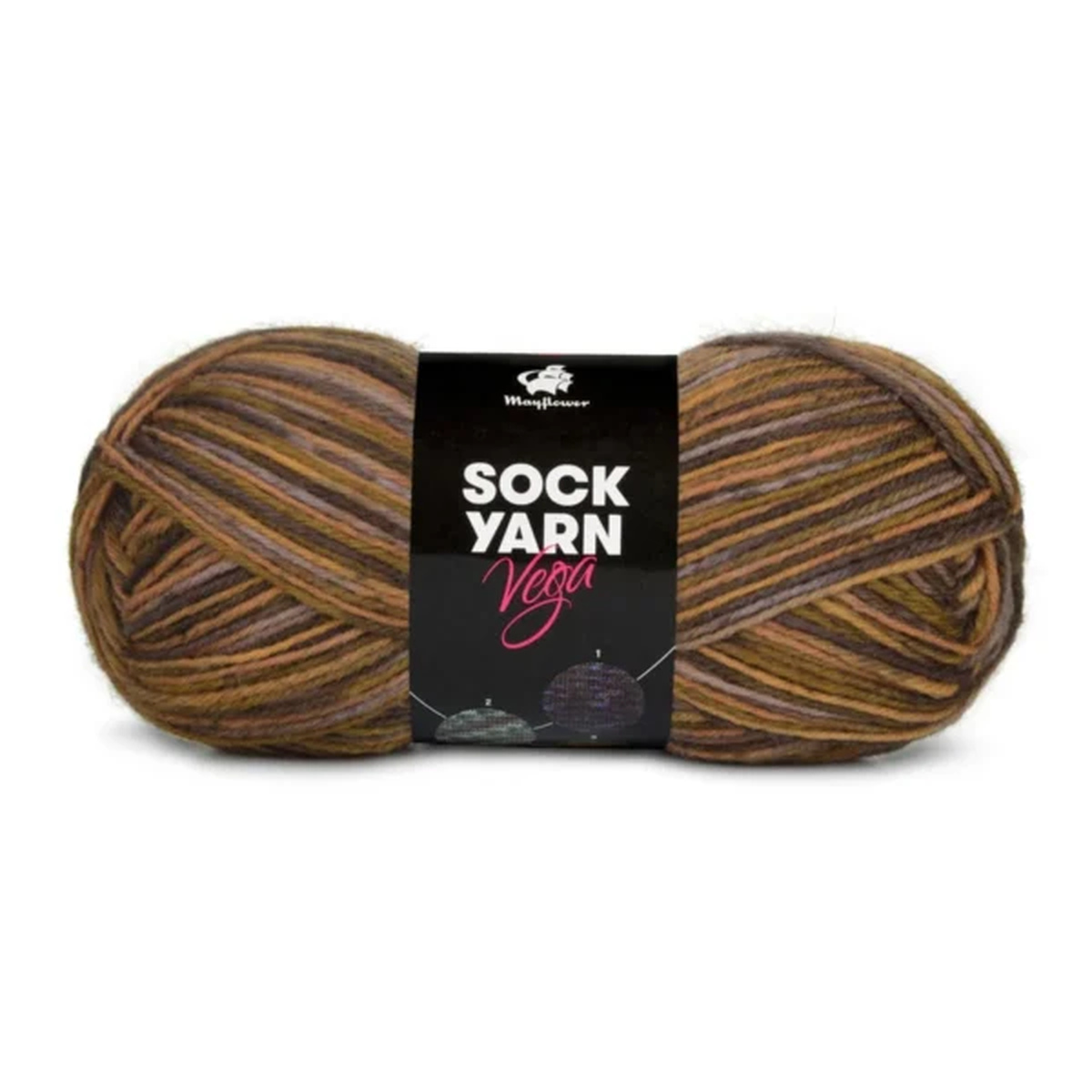 Mayflower Vega Sock Yarn | 05 Mokka / Karry / Kanel / Latte | 50 g