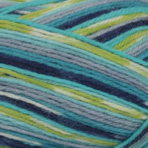 Alternative view of Mayflower Venus Sock Yarn | 05 Grå / Lyseblå / Turkis/ Lime / Navy | 50 g